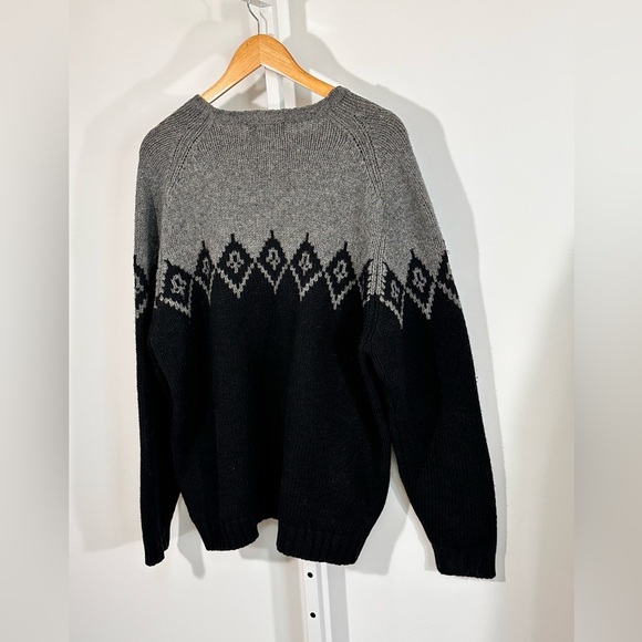 Hong Kong Eddie Bauer Lambswool Fair Isle Crewneck Sweater Outdoor Nordic XL - Picture 2 of 5